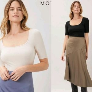 Two MOTF ribbed bodysuits size M